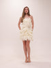 Ivory Petal Bloom Mini Dress