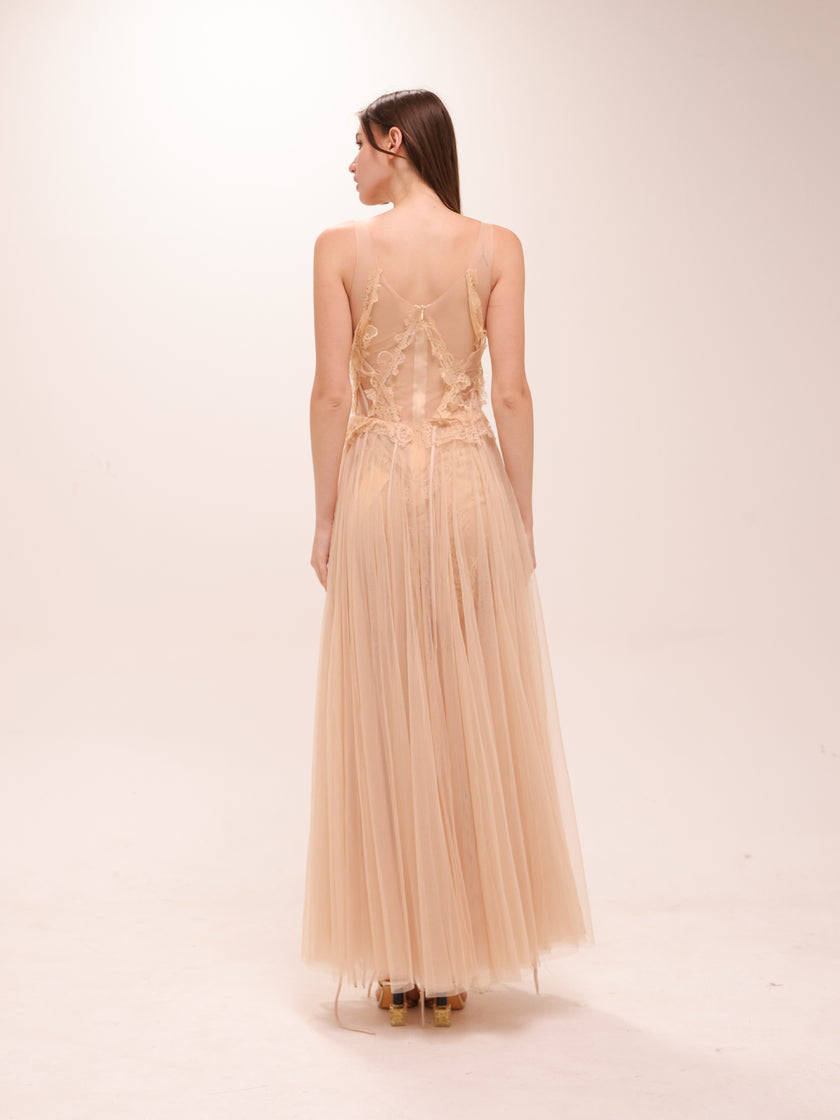 Celeste Embellished Tulle Gown
