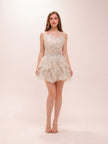 Crystal Petal Mini Dress