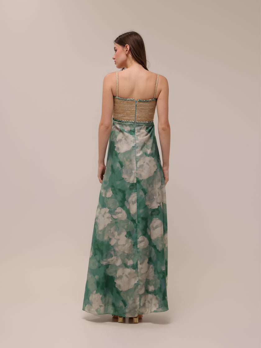Verdant Weave Maxi Dress