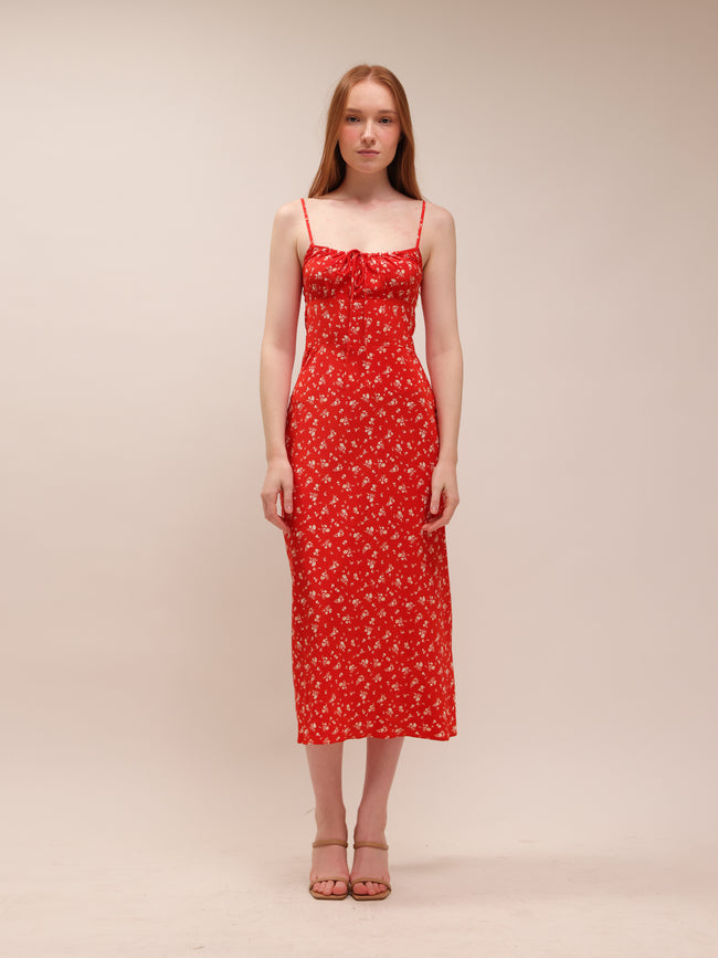 The Alba - Red Ditsy