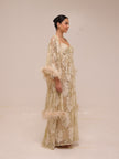 Champagne Lace Robe Gown