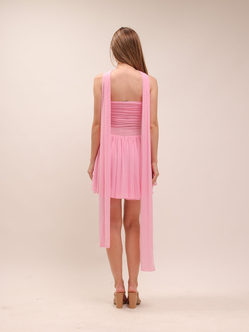 Mini Ophelia Dress in Pink