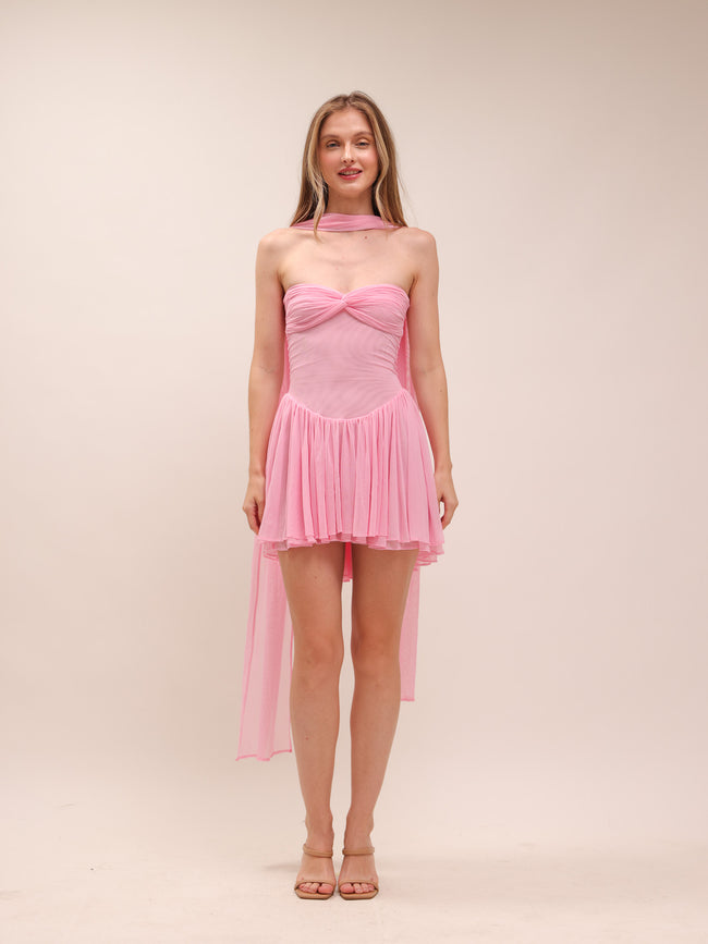Mini Ophelia Dress in Pink