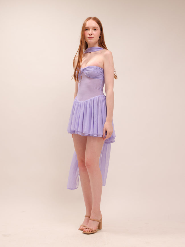 Mini Ophelia Dress in Lilac