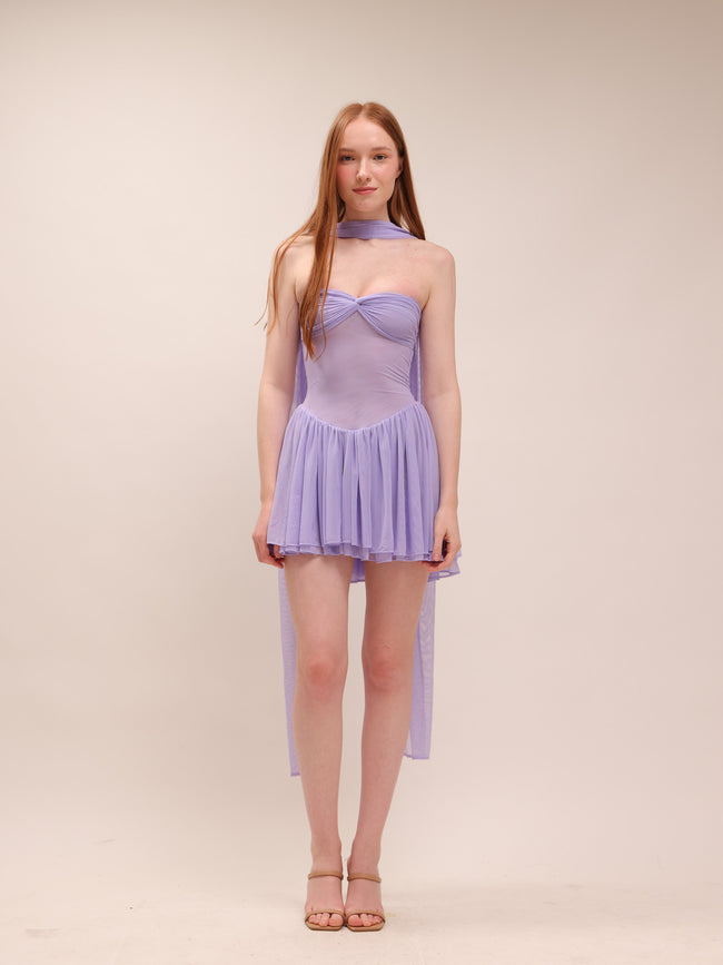 Mini Ophelia Dress in Lilac