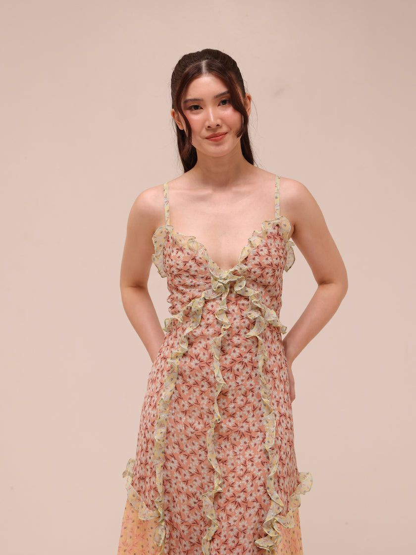 Lucia Ruffled Floral Dress