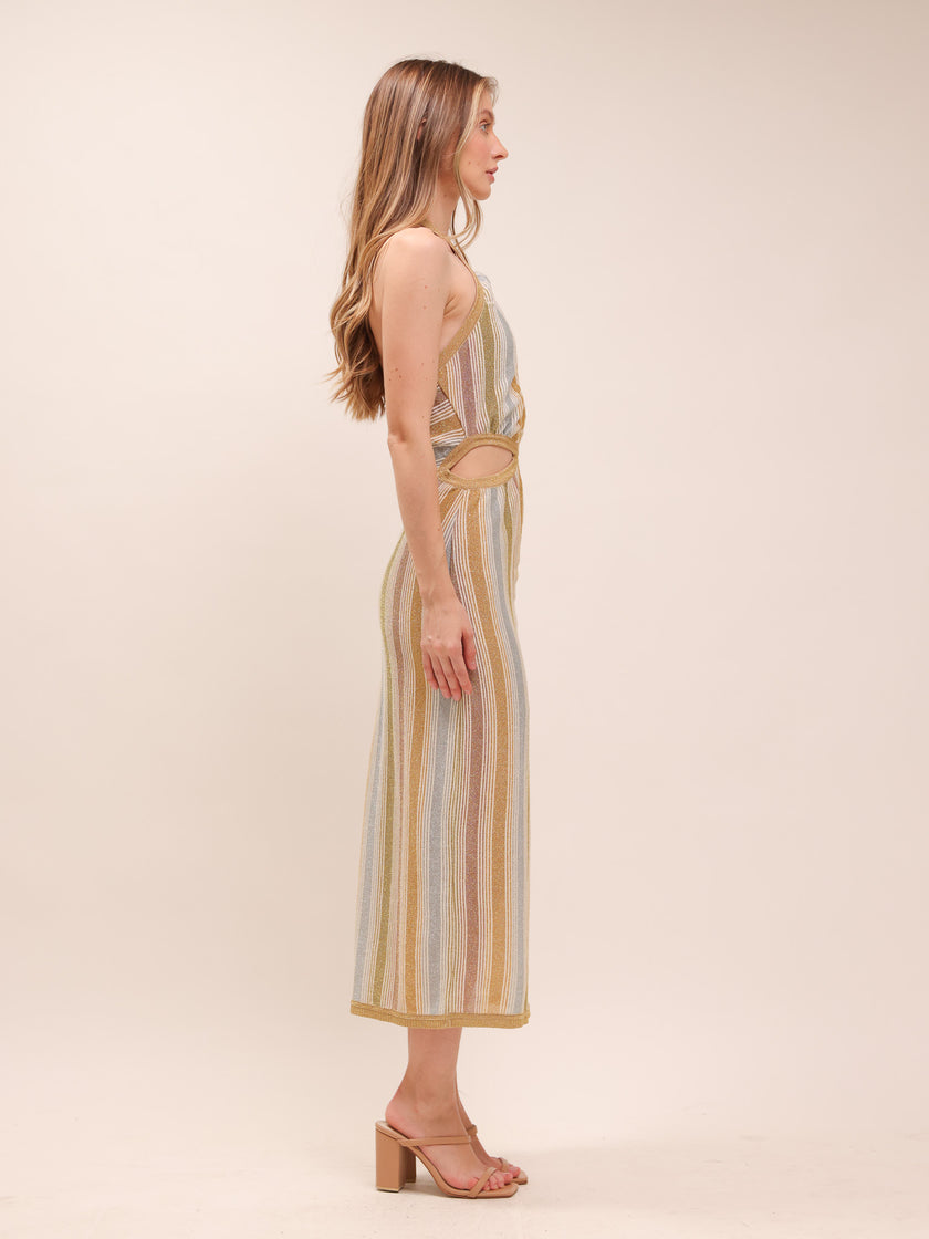 Luella Keyhole Front Midi Dress