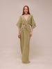 Stevie Cross-Over Midi Dress - Gold