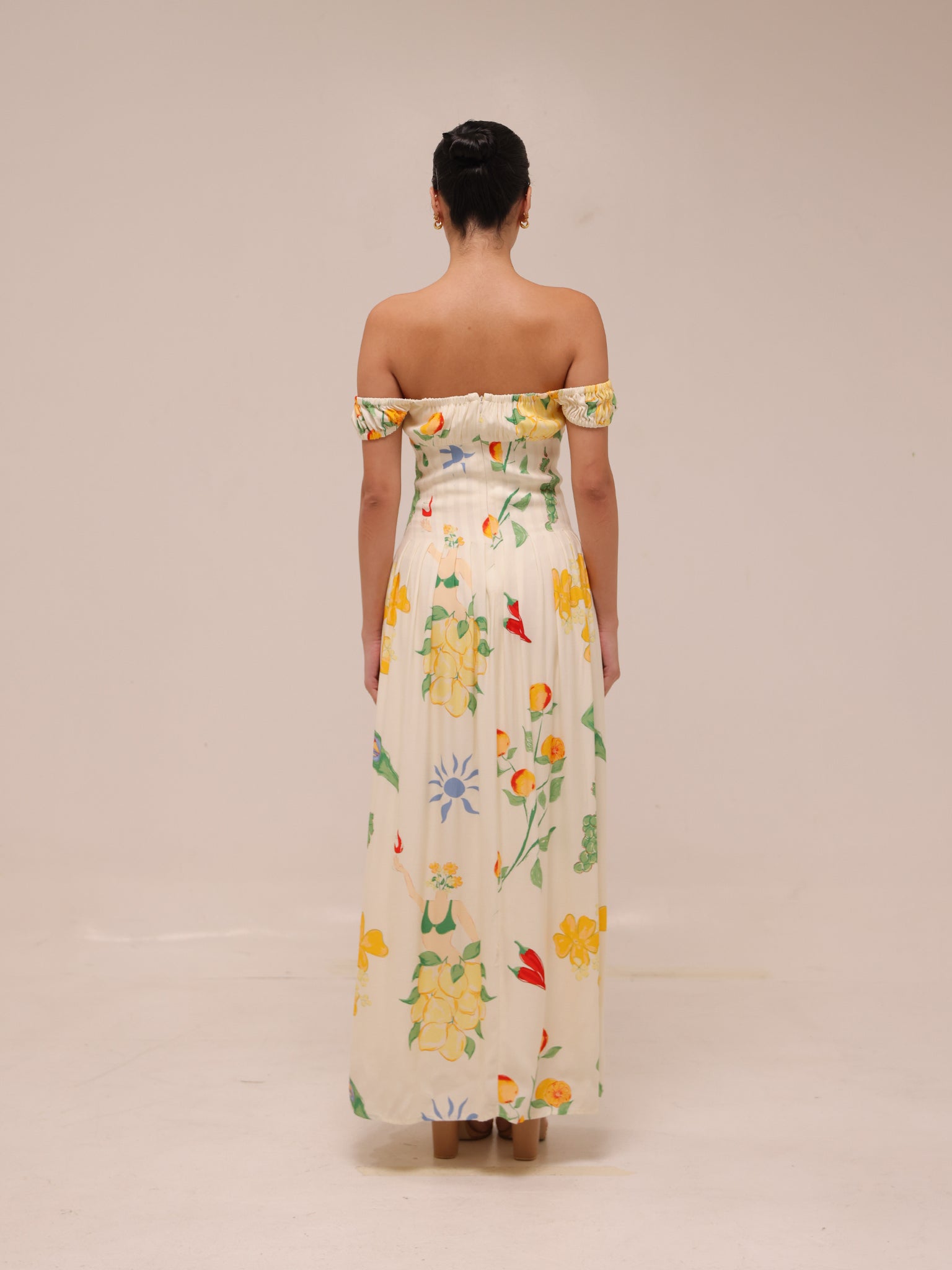Astoriya Off-Shoulder Printed Maxi Dress