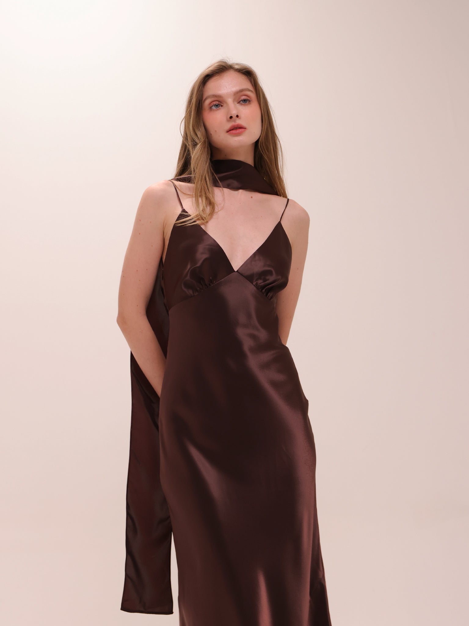 Evelyn Cami Satin Dress