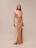 La Lune Asymmetrical Gathered Maxi Dress
