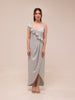 Luxe Asymmetrical Frill Draped Dress
