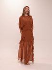 Leonie Round Neck Balloon Sleeve Maxi Dress