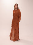 Leonie Round Neck Balloon Sleeve Maxi Dress