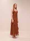 Leonie Brown Flowy Maxi Dress