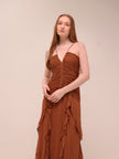 Leonie Brown Flowy Maxi Dress