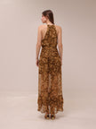 Rosaline Ruched Split Maxi Dress