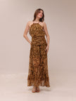 Rosaline Ruched Split Maxi Dress