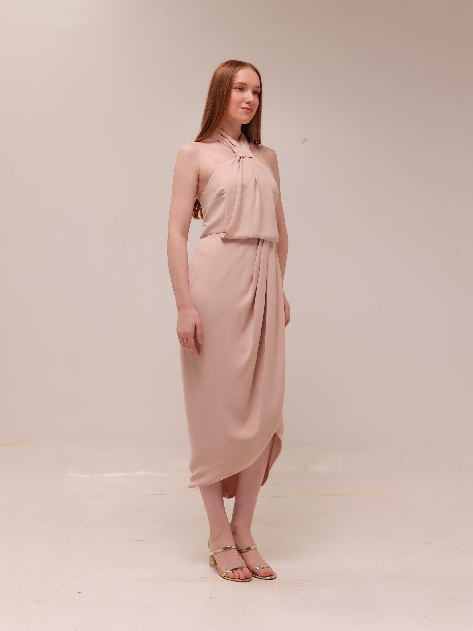 Amanda Core Knot Draped Dress