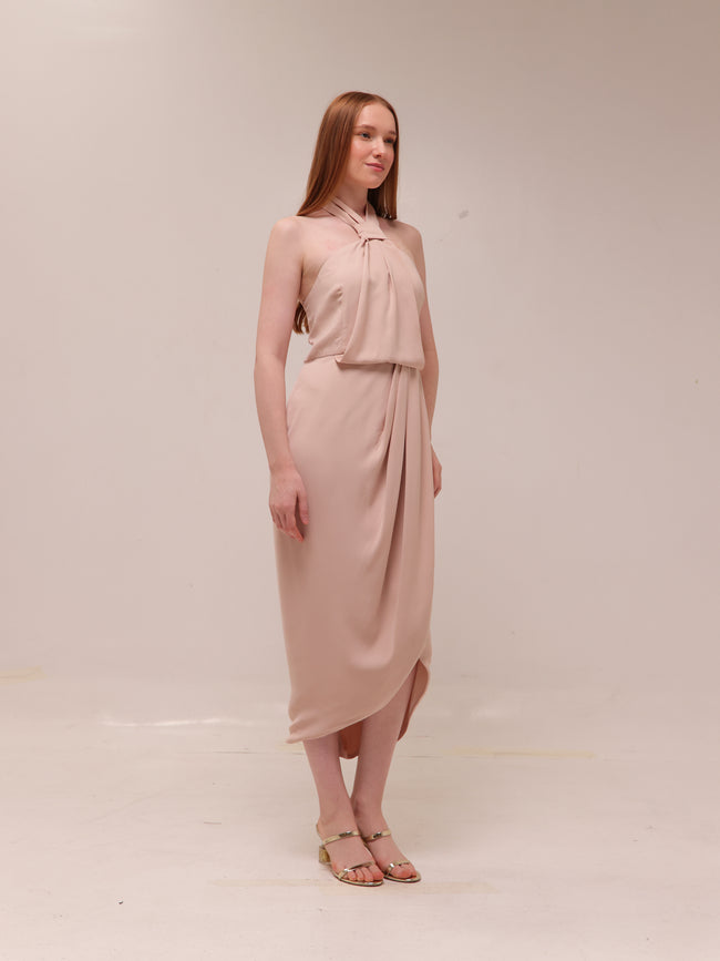 Amanda Core Knot Draped Dress