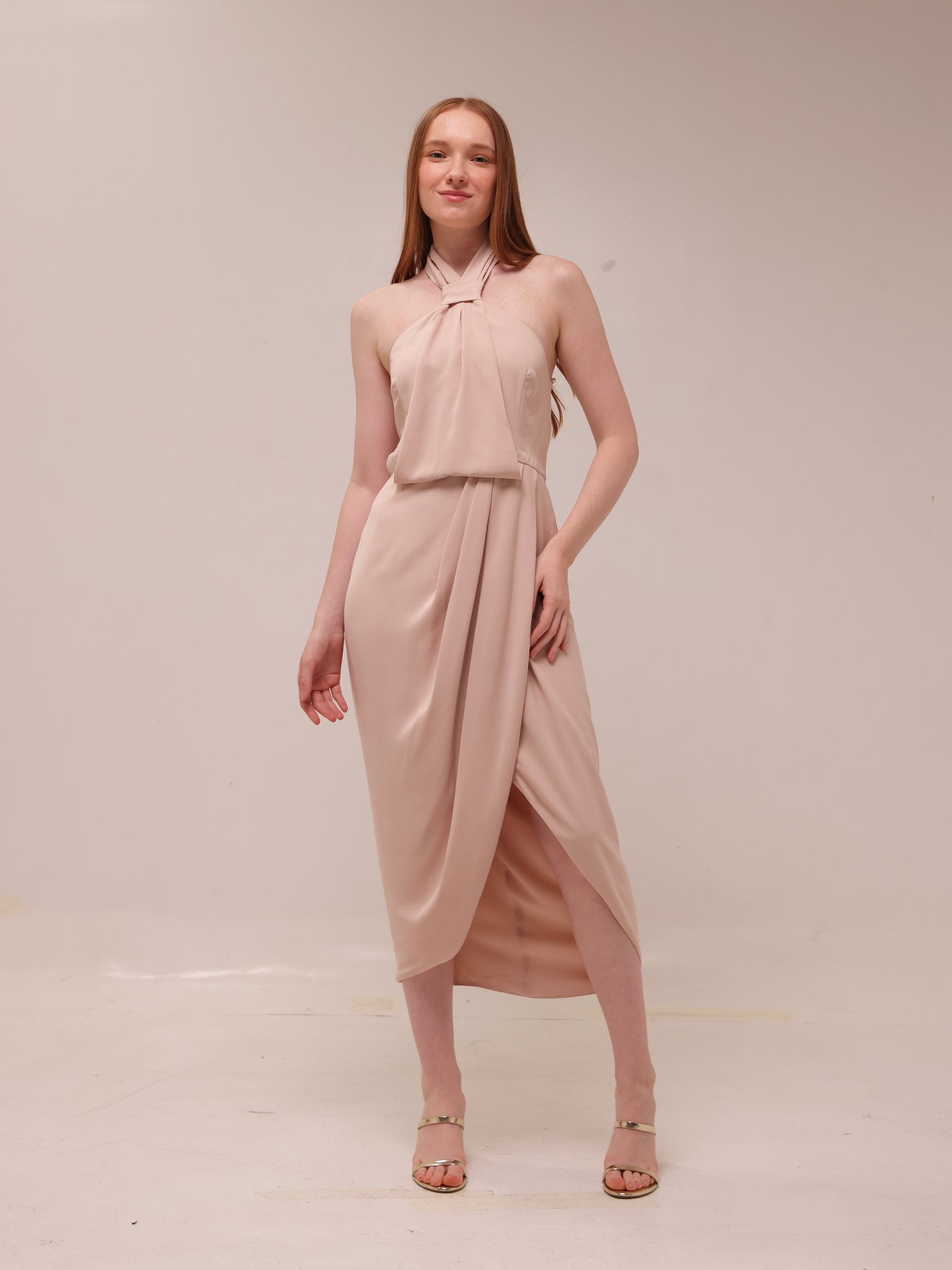 Amanda Core Knot Draped Dress