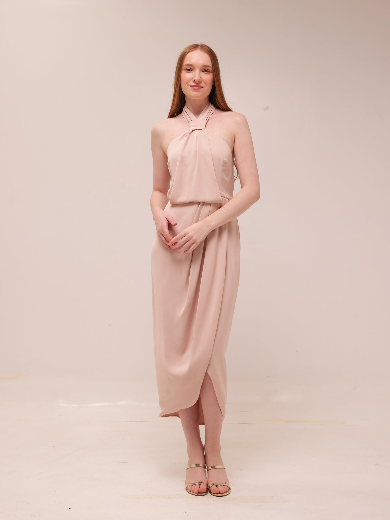 Amanda Core Knot Draped Dress