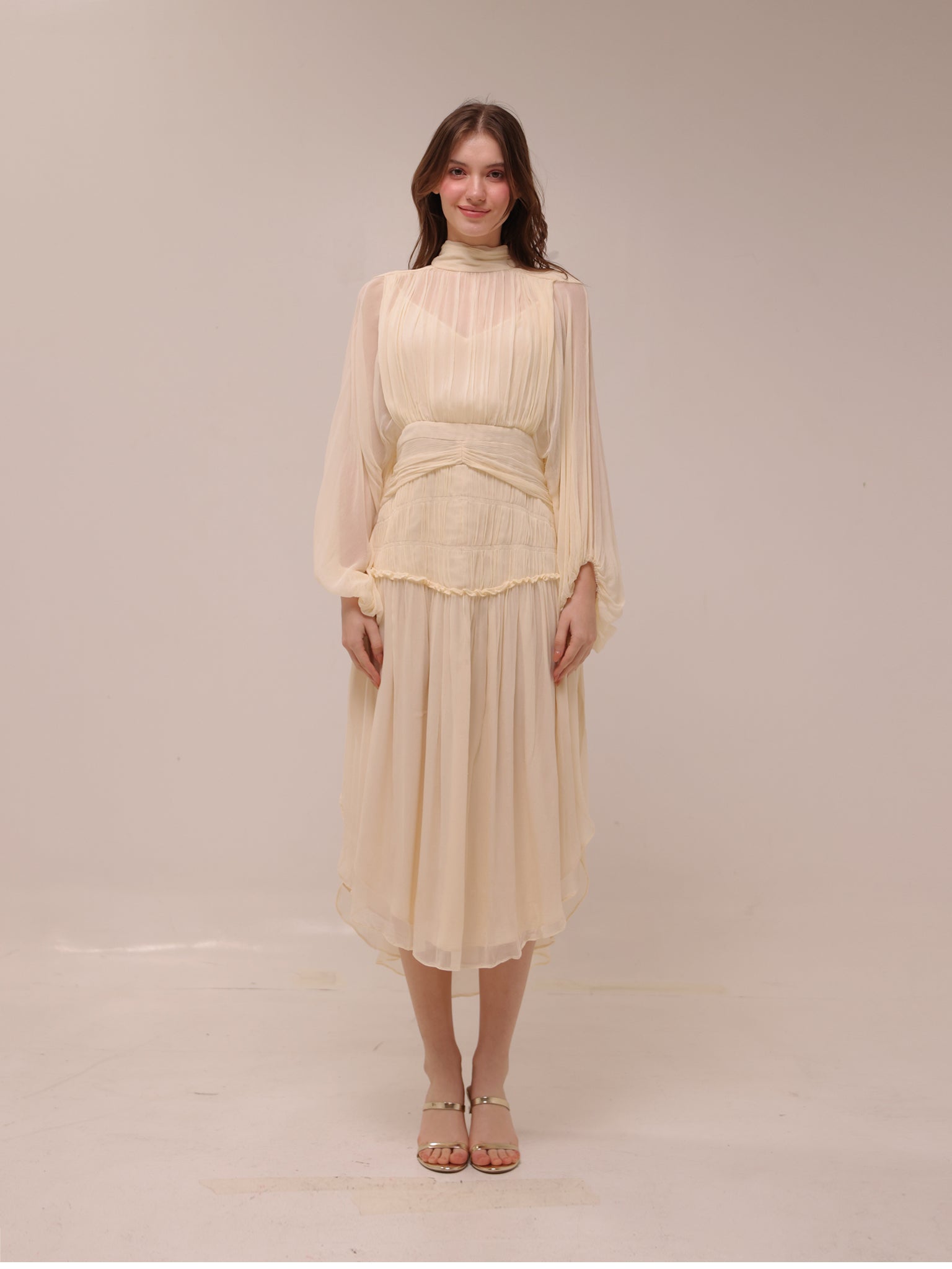 Iris Long Sleeve Midi Dress