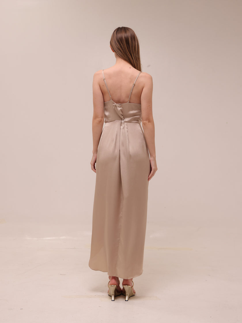 Luxe Tie Front Cocktail Dress