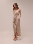 Luxe Tie Front Cocktail Dress