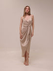 Luxe Tie Front Cocktail Dress