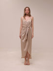 Luxe Tie Front Cocktail Dress