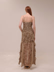 Valeria Ruched Frill Maxi Dress