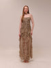 Valeria Ruched Frill Maxi Dress