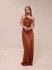 Asymmetrical Gathered Maxi Dress