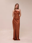 Asymmetrical Gathered Maxi Dress