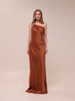 Asymmetrical Gathered Maxi Dress