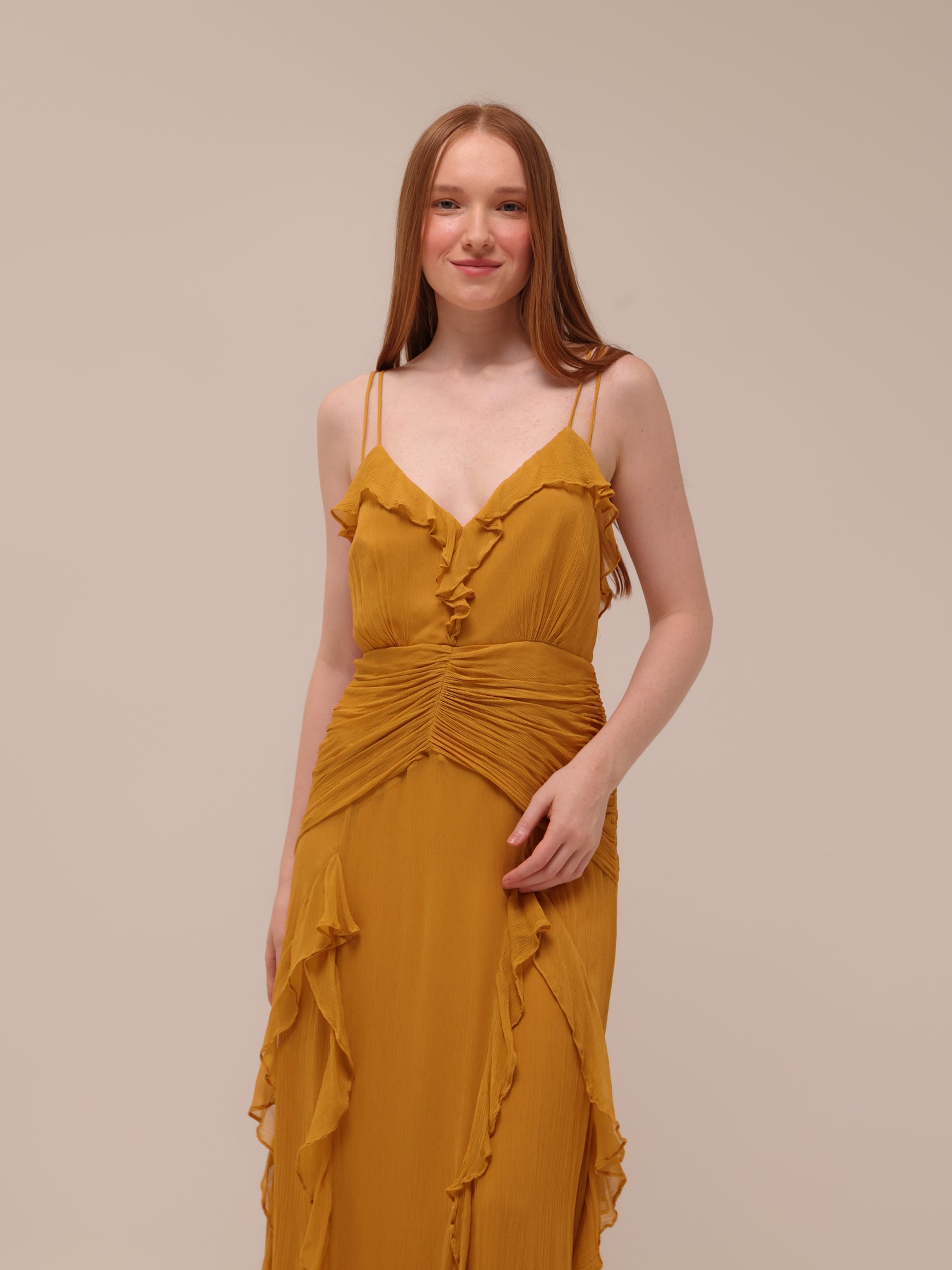 Leonie Backless Frill Maxi Dress