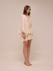 Charlotte Draped Sleeve Mini Dress with Belt