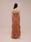 Hala Ruched Frill Maxi Dress