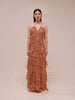 Hala Ruched Frill Maxi Dress