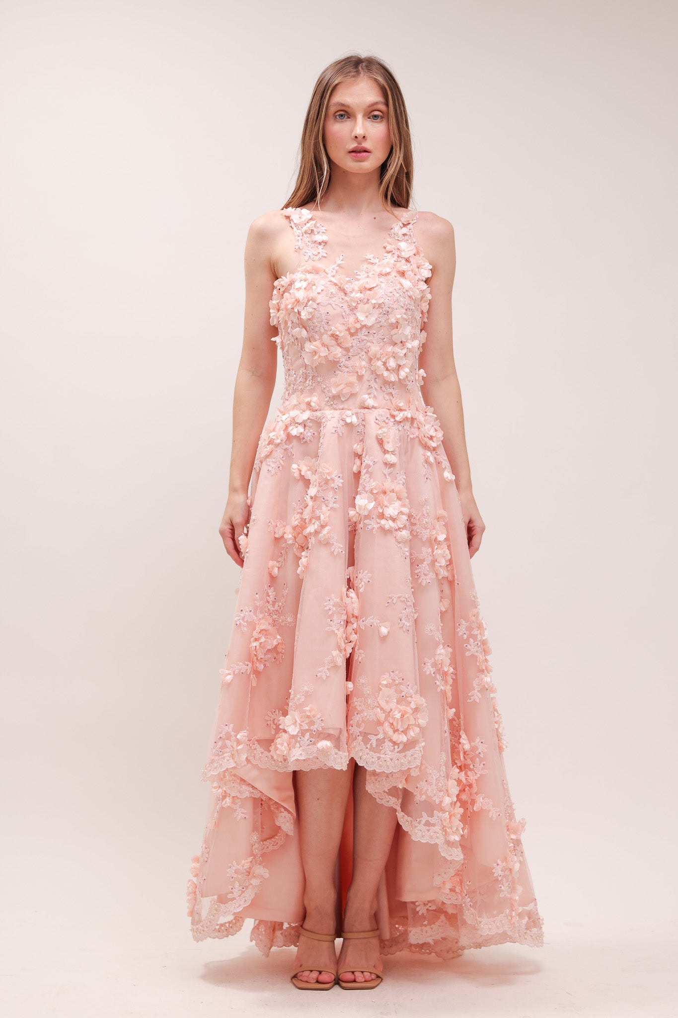 Blush Fleur Cascade Gown