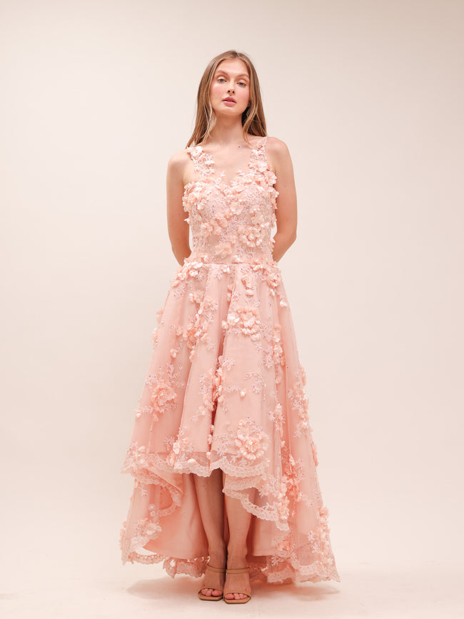 Blush Fleur Cascade Gown