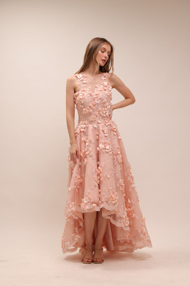 Blush Fleur Cascade Gown