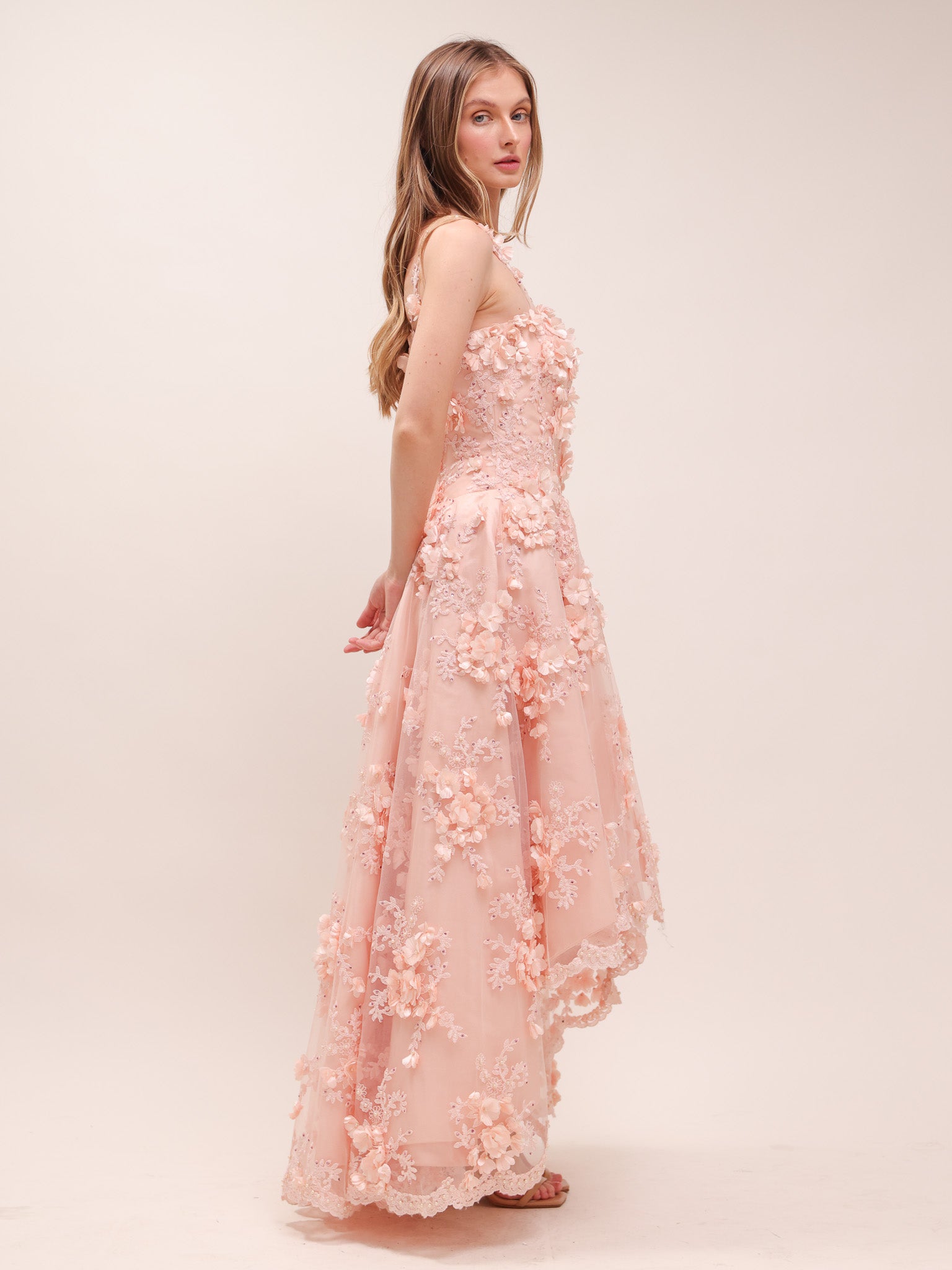 Blush Fleur Cascade Gown