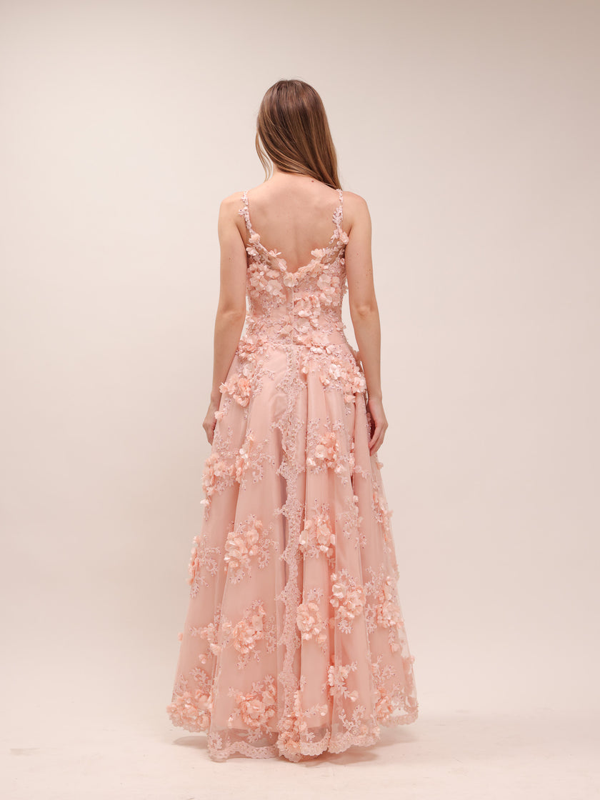 Blush Fleur Cascade Gown