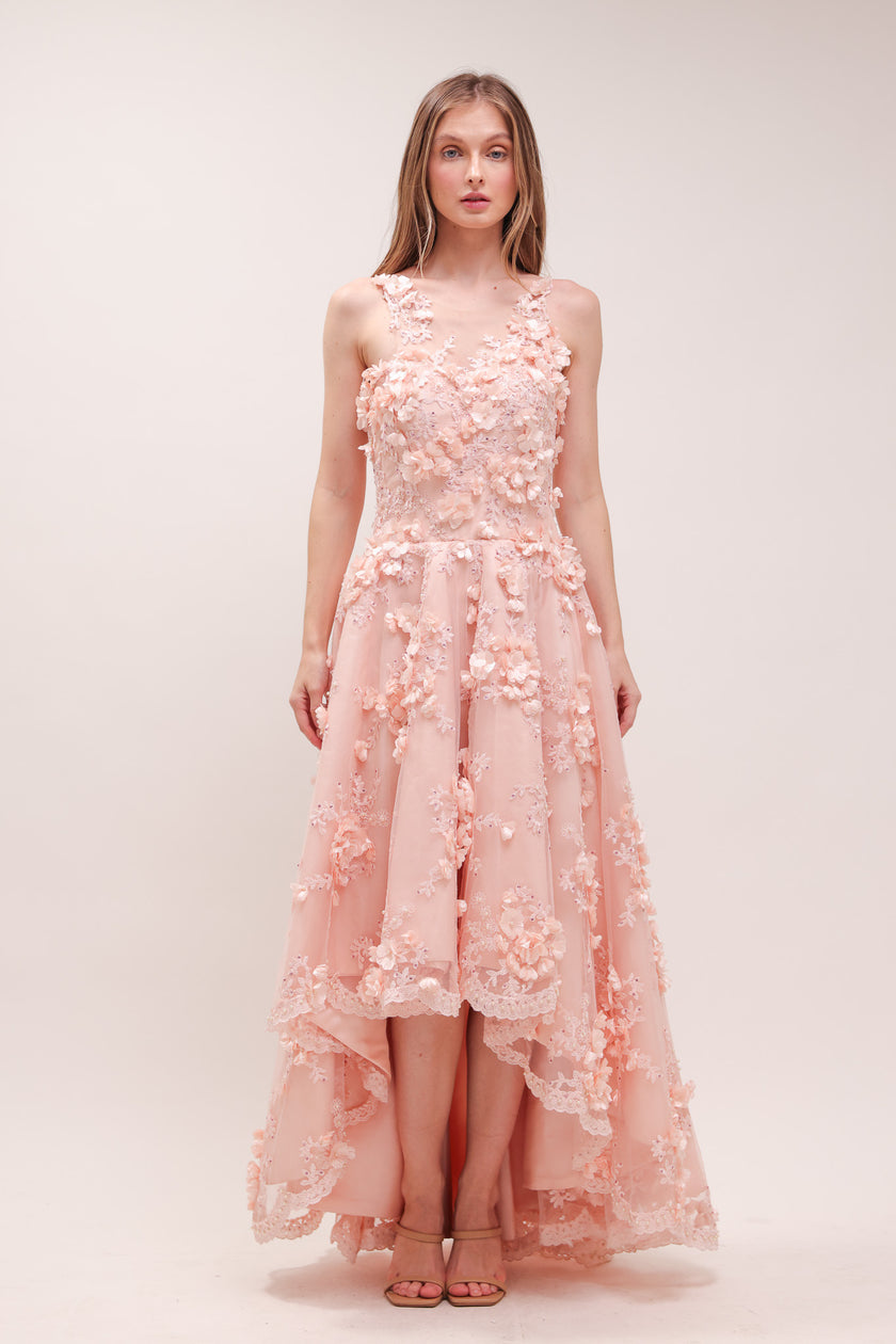 Blush Fleur Cascade Gown