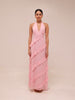 Flirt Frill Halter Maxi Dress Blush
