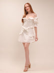 Isabel Off-Shoulder Eyelet Mini Dress