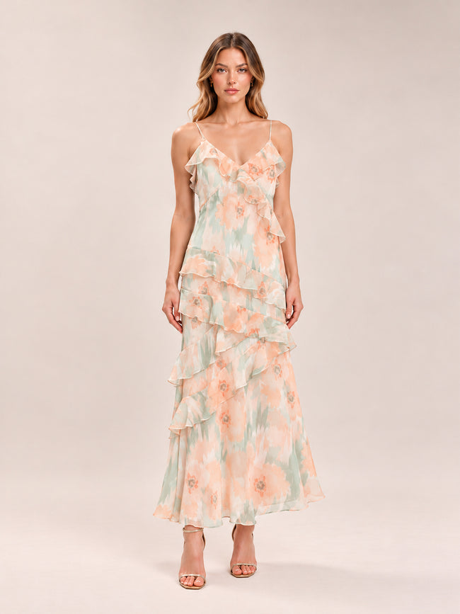 Adalina Dress in Peach